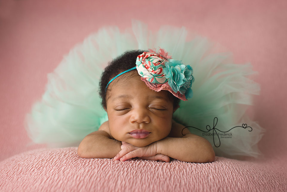 Mint & Pink Newborn Photography Session | CT Newborn Photographer Elizabeth Frederick Photography www.elizabethfrederickphotography.com
