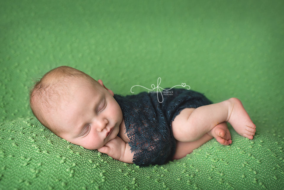 Nautical Green & Navy Newborn Photography Session with CT Newborn Photographer Elizabeth Frederick Photography