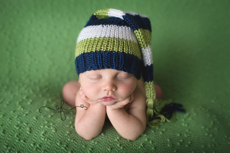 Nautical Green & Navy Newborn Photography Session with CT Newborn Photographer Elizabeth Frederick Photography