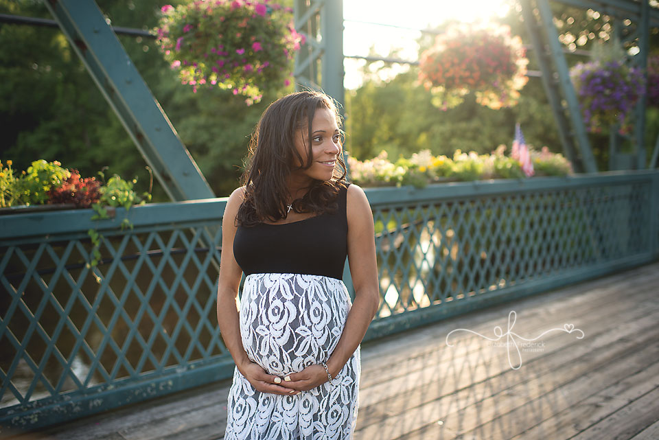 Simsbury Old Drake Flower Bridge Maternity Pregnancy Photography Session | CT Maternity Photographer Elizabeth Frederick Photography