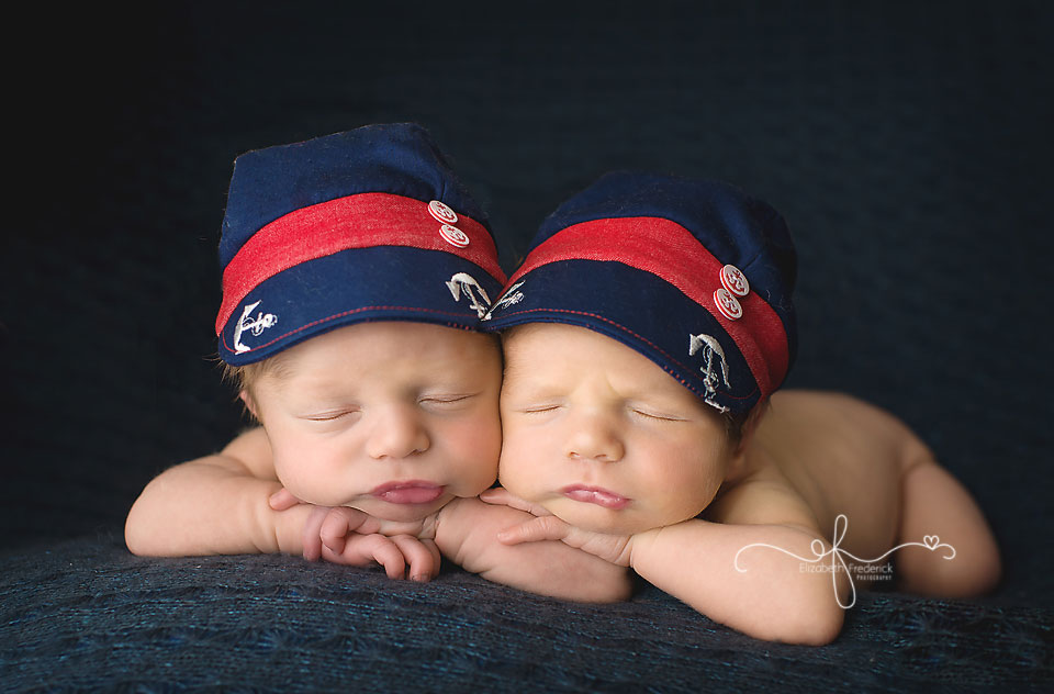 Twin Boys | Twin Newborn Photography | Nautical Twin Newborn Session | Nautical Nursery | CT Twin Newborn Photographer Elizabeth Frederick Photography 