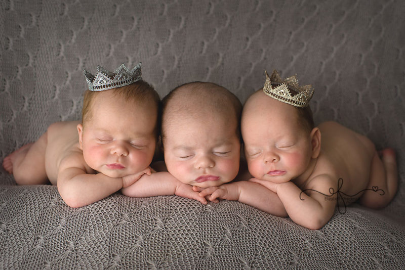 Triplet newborn photography | Cheshire CT Triplet Newborn Photographer Elizabeth Frederick Photography www.elizabethfrederickphotography.com