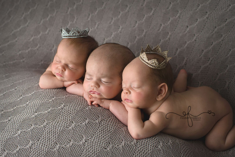 Triplet newborn photography | Cheshire CT Triplet Newborn Photographer Elizabeth Frederick Photography www.elizabethfrederickphotography.com