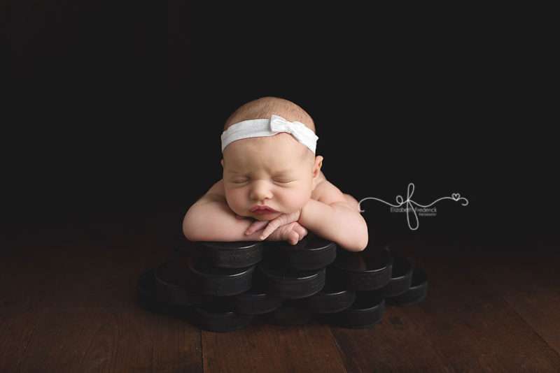 Hockey Newborn | Newborn Baby Girl Photography Session | CT Newborn Photographer Elizabeth Frederick photography. Colorful & Vibrant Newborn Photography