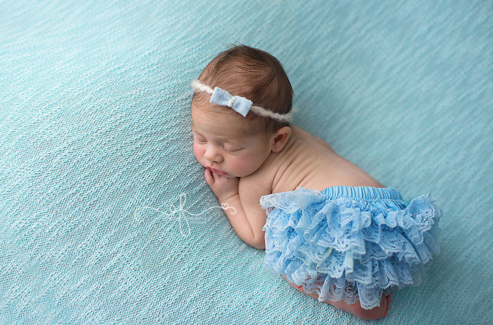Baby blue, pink, purple & yellow newborn girl photography session | New Haven CT Newborn Photographer Elizabeth Frederick photography