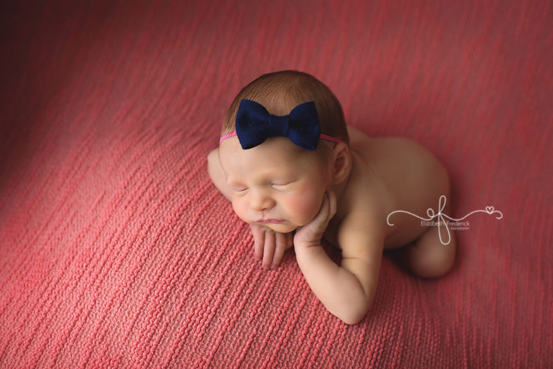 Coral & Navy Newborn Photography Session | Vibrant Newborn Photography | CT Newborn Photographer Elizabeth Frederick Photography