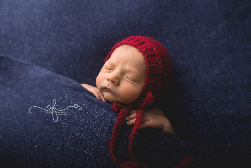 Nautical Navy & Red Newborn Boy Photography Session | Colorful & Vibrant Newborn Photography | Simsbury, CT Newborn Photographer Elizabeth Frederick Photography