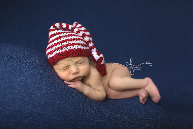 Navy & Red Newborn Boy Photography Session | Colorful & Vibrant Newborn Photography | Simsbury, CT Newborn Photographer Elizabeth Frederick Photography