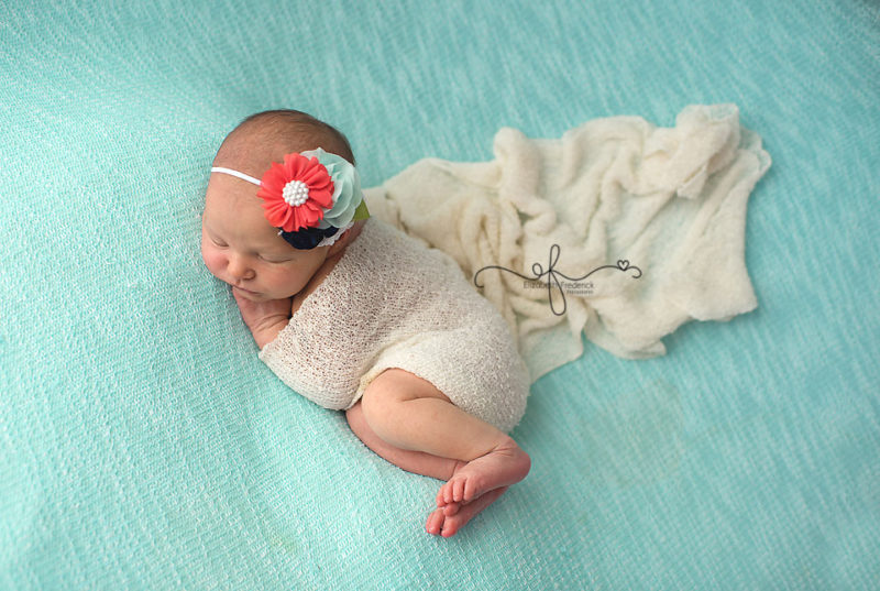 Blue & Pink Newborn Girl Photography Session | Pose Idea | CT Newborn Photographer Elizabeth Frederick Photography