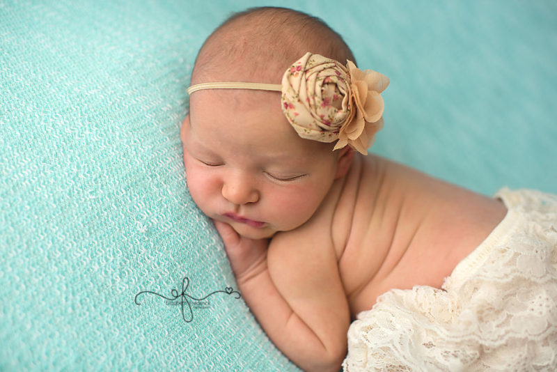 Blue & Pink Newborn Girl Photography Session | Pose Idea | CT Newborn Photographer Elizabeth Frederick Photography