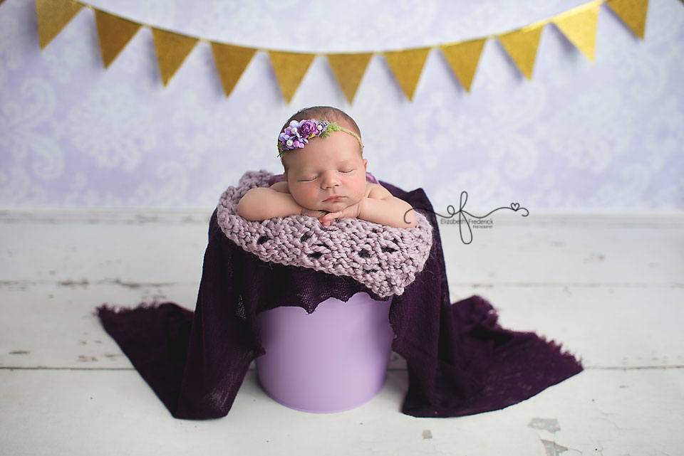 Pink & Lavender Newborn Photography Session | Older Sibling Newborn Pose | Meriden CT Newborn Photographer