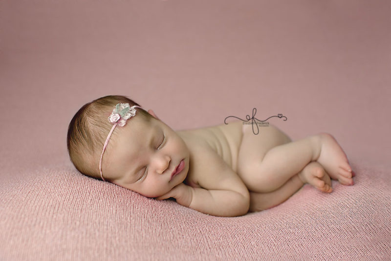Pink & Grey Newborn Photography Session | CT Newborn Photographer Elizabeth Frederick Photography