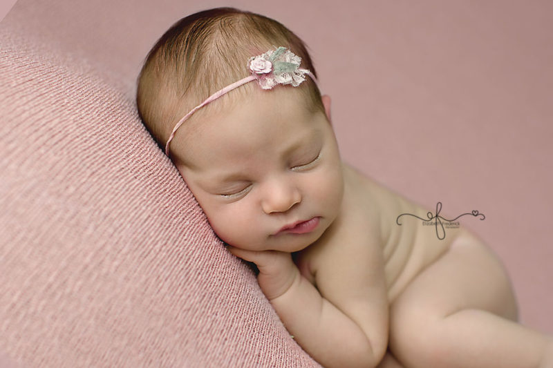 Pink & Grey Newborn Photography Session | CT Newborn Photographer Elizabeth Frederick Photography