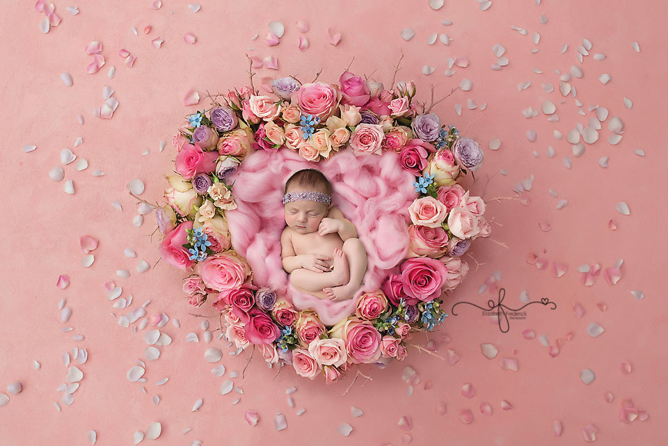 Flower Wreath Newborn Photography | CT Newborn Photographer Elizabeth Frederick Photography
