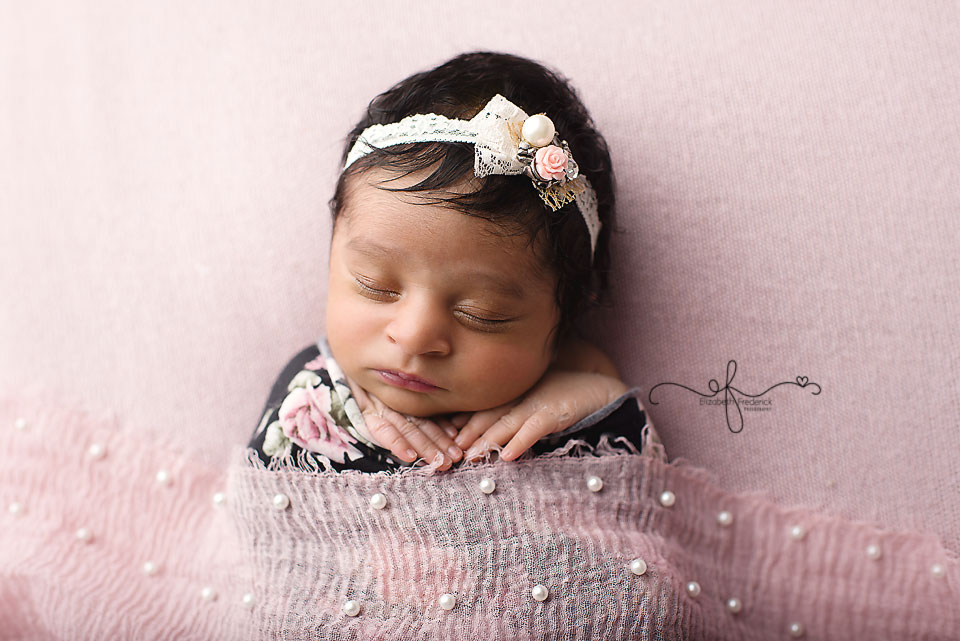 Pink & Pearls Newborn Photography Session | Pear Newborn | CT Newborn Photographer Elizabeth Frederick Photography