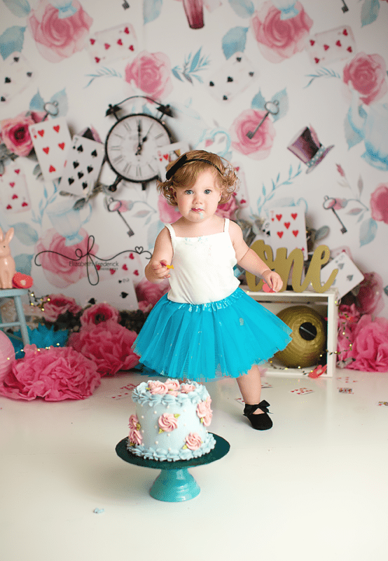 Alice In Wonderland Ct Smash Cake Photographer Elizabeth Frederick Photography