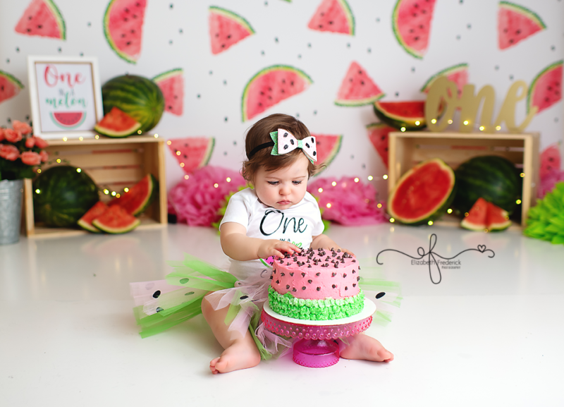 One in a Melon Smash Cake photography session CT Photographer Elizabeth Frederick photography