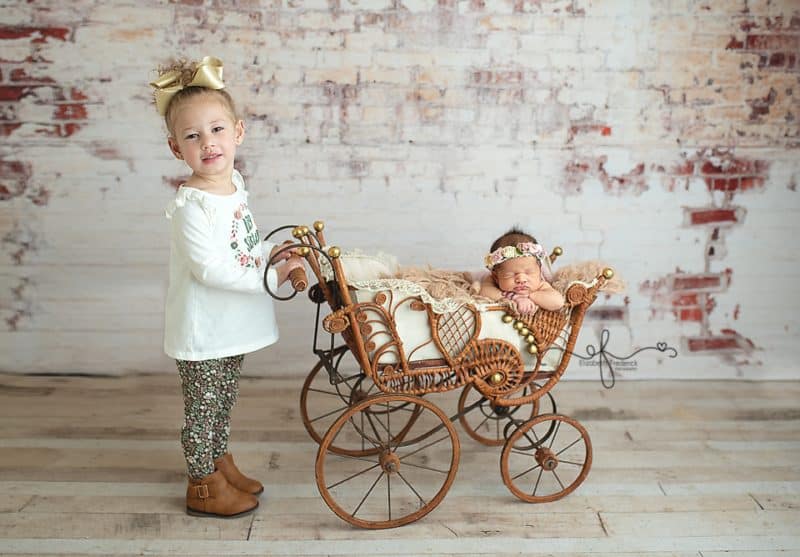 Siblings with newborn | Newborn girl | CT Newborn Photographer Elizabeth Frederick Photography