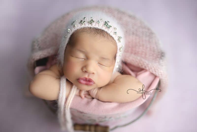 newborn in a bucket | CT newborn photographer elizabeth frederick photography