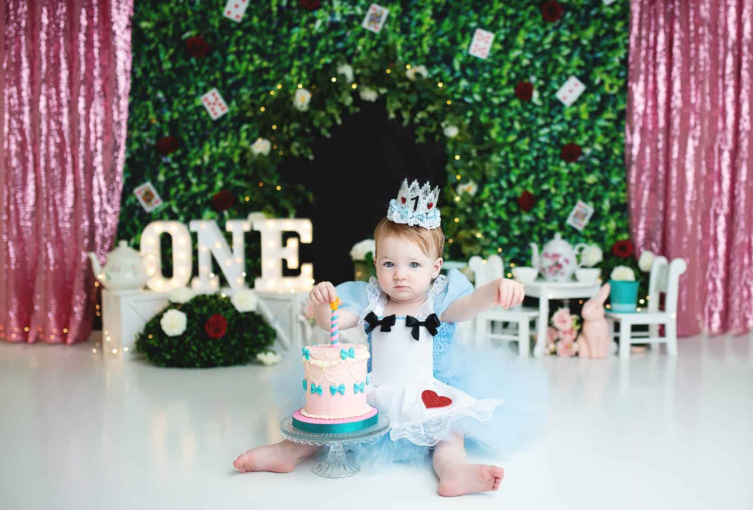 Alice in Wonderland Cake Smash ~ NJ First Birthday Photography