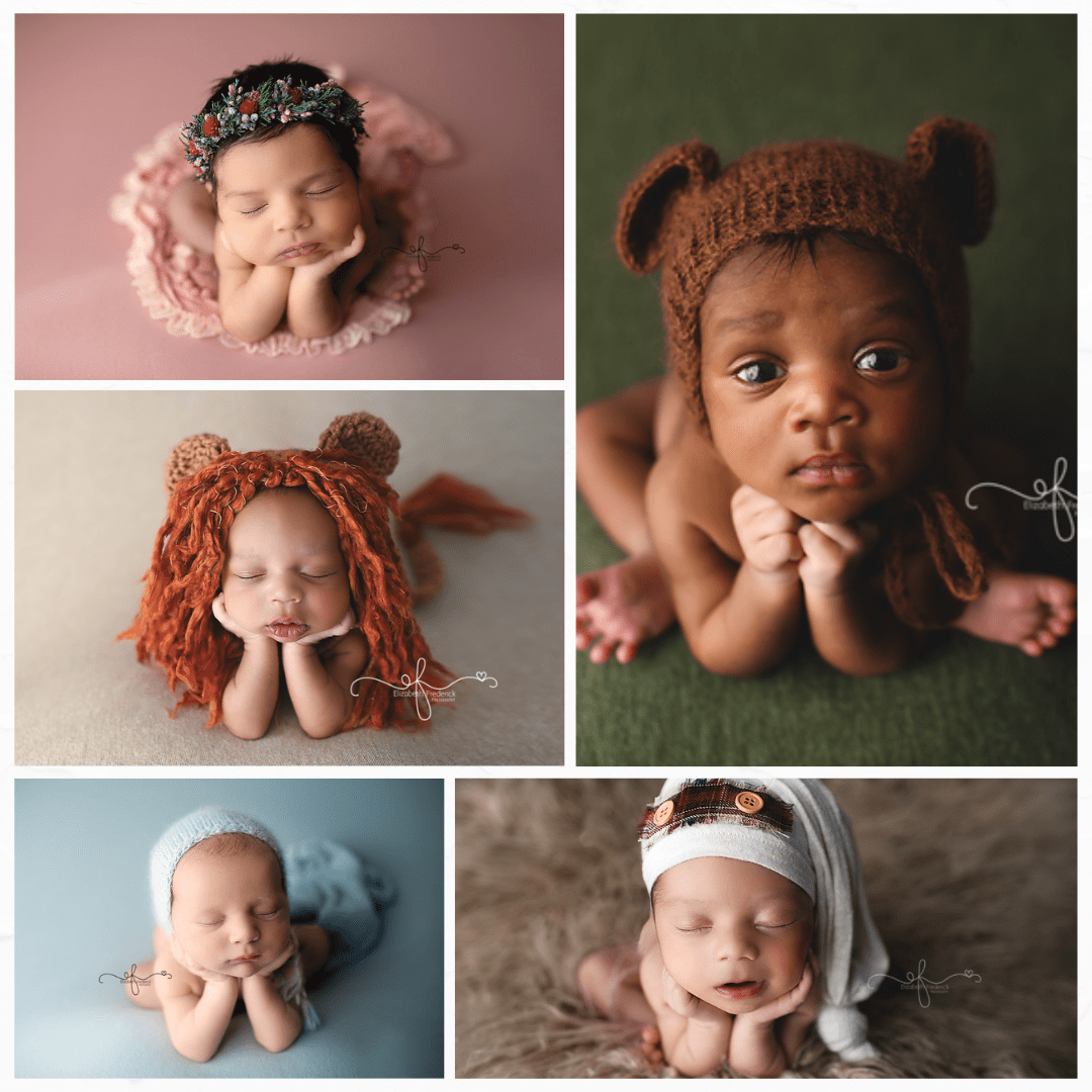 Froggy Newborn Photography Pose | Head in Hands Newborn Photography Pose | CT Newborn Photographer Elizabeeth Frederick Photography
