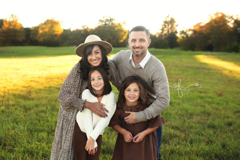 Golden Hour Fall Family Photography Session Autumn Open Field | CT Family Photographer Elizabeth Frederick Photography