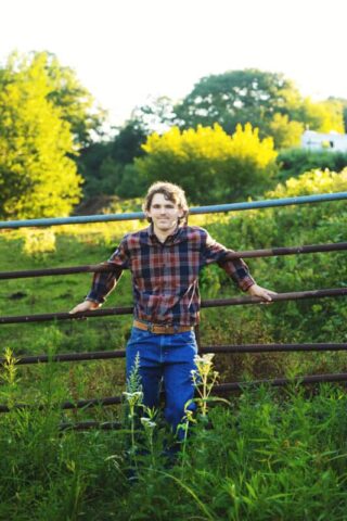 HM-Senior-19 Natural senior boy portraits on a Connecticut horse farm