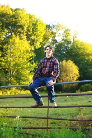 HM-Senior-23 Senior boy photos in his element on a horse farm